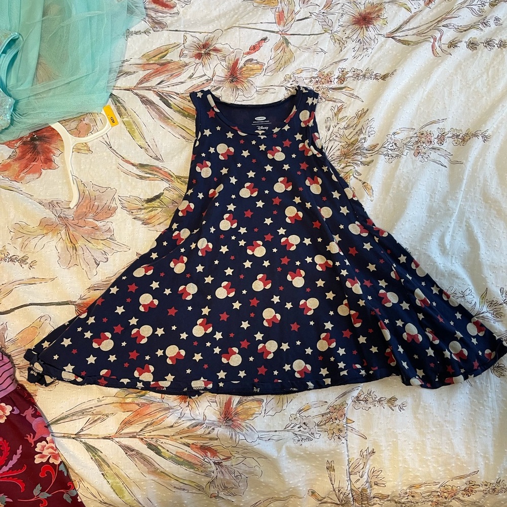 Disney Minnie patriotic twirly dress. Girls size 5T